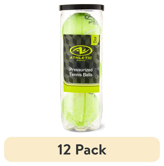 (12 Pack)  Pressurized Tennis Balls, 3-Pack, All Court Use
